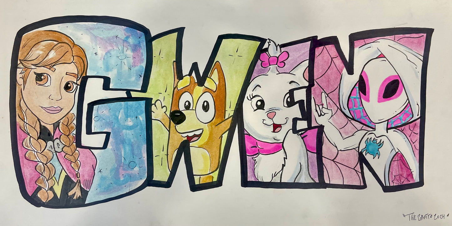 Tier 2 - Name Art - Multiple Characters