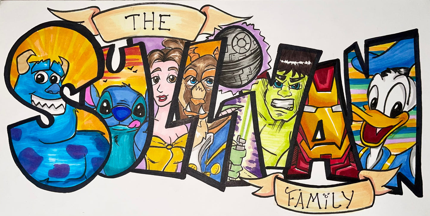 Tier 2 - Name Art - Multiple Characters
